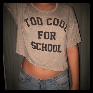 Gray Crop Top
